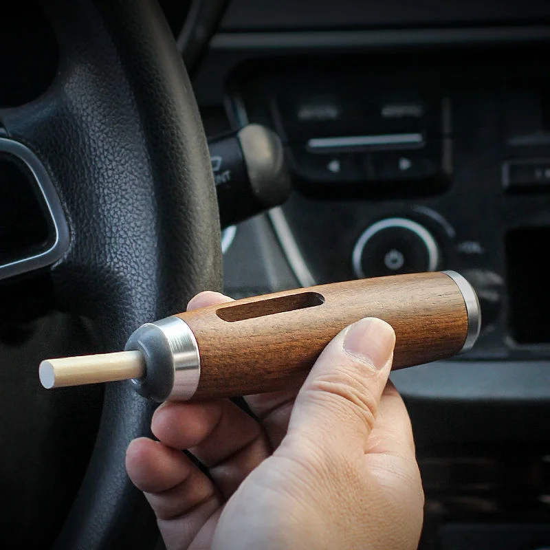 

Dust-free Mini Smoking Car Ashtray Wooden Walnut Car Portable Smoke Ashtray Mobile Cigarette Filter Holder Anti Soot-flying Tool