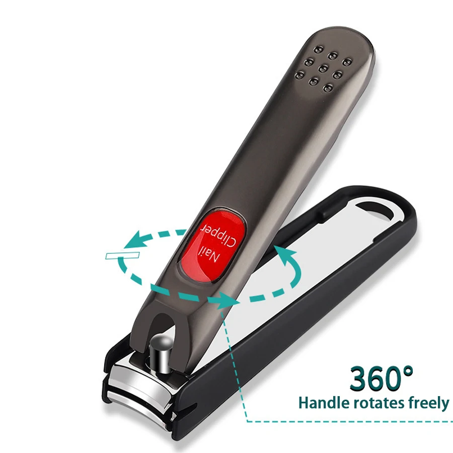 Nail Clippers Anti Splash Fingernail Cutter Stainless Steel Manicure Tools Sharp Nail Scissors Detachable Design Trimmer