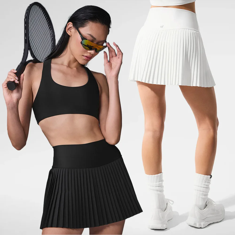 Women Tennis Skirt Slim Fit Elastic Breathable Short V-shaped Sports female mini skirts sports skirts