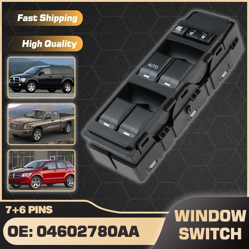 

Кнопка управления окном 04602780AA Master Power для Dodge Durango 2004-2006 Dodge Dakota 2005-2011 Dodge Caliber 2011-2012