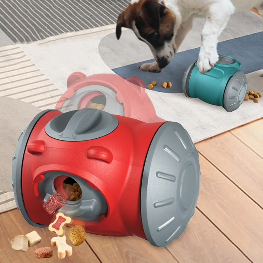 

Swinging Pet Toy Pet Toy with Food Dispenser Slow Feeder Bear-shaped Enrichment Toy for Dogs Relieve Boredom Puzzle Rolling Dog