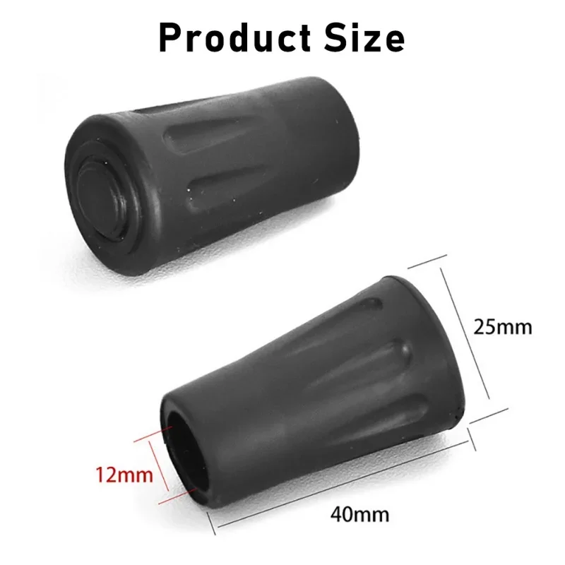 1PC Walking Pole Stick End Outdoor Camping Hiking Pole Tip Protector Cap Rubber Pad Cover Replacement Tips End Hiking Stick trekking pole tip protectors