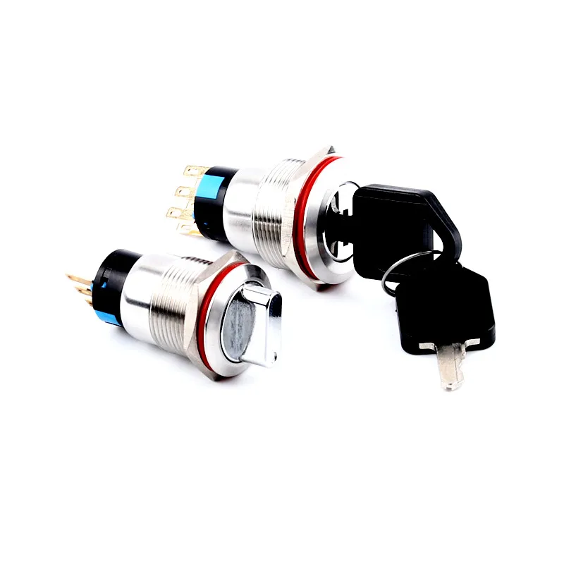 Interruttore A Manopola In Metallo Impermeabile Da 19Mm 22Mm Con Interruttore Rotante A Chiave Interruttore Autobloccante Della Terza Marcia Della Sec