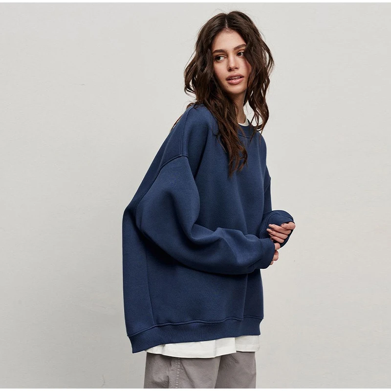 Felpa oversize Y2K solida moda donna 2023 felpe con cappuccio Hip Hop autunno pullover da skateboard vintage femminile High Street_voghion.com