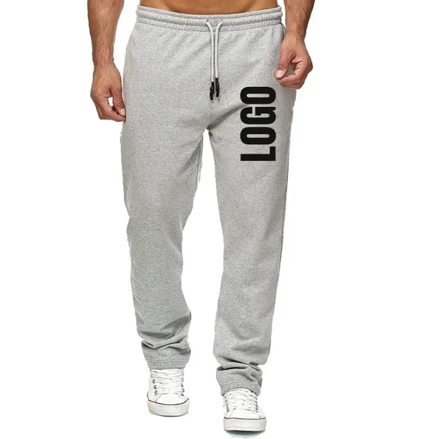 

Custom Logo Men's Pants Brand Spring Autumn Fashion Casual Sport Streetwear DIY Design Male Sweatpants