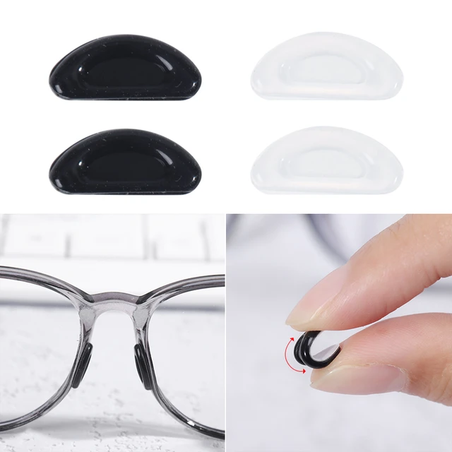 Almohadillas Adhesivas de silicona para gafas, almohadillas para la nariz,  antideslizantes, transparentes, accesorios para gafas, 10/20 piezas -  AliExpress