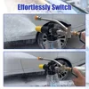 1/4" Quick Connect Foam Cannon Dual Adapter Metal Dual Head for High Pressure Washers Compatible with EU & US Includes 7 Nozzles 3