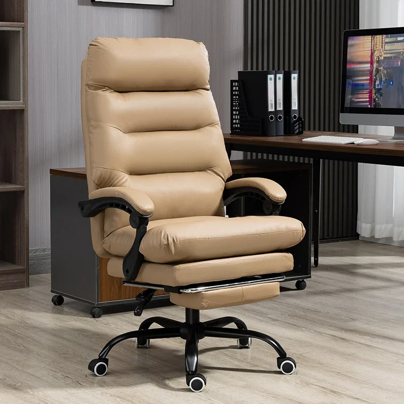 Leather Rolling Office Chairs Wheels Computer Adults Gamer Sofas Living Room Office Chair Gaming Silla De Oficina Home Furniture