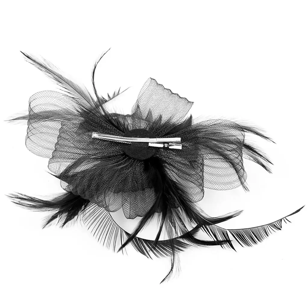 Women 1920s Flapper Headband Feather Hair Band Cocktail Party