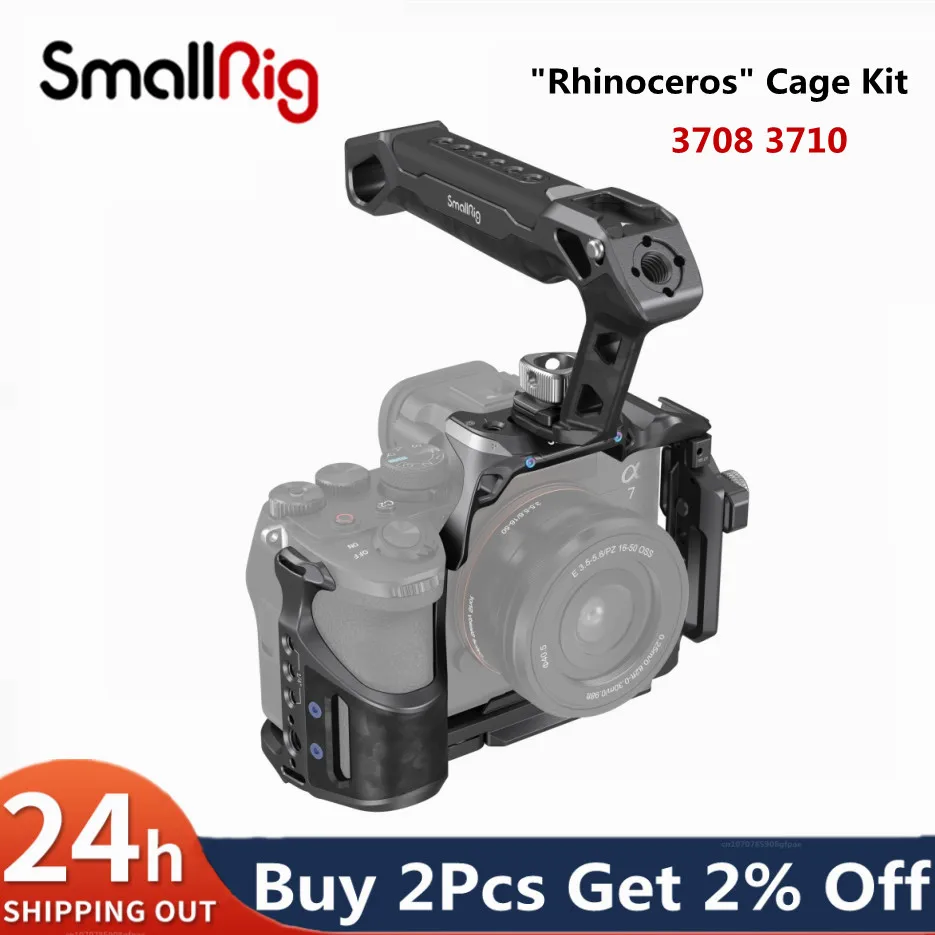 Smallrig "Rhinoceros" Advanced Camera Cage Kit Per Sony Alpha 7R V Alpha 7 Iv Alpha 7S Iii Accessori Per Fotocamere 3710 3708