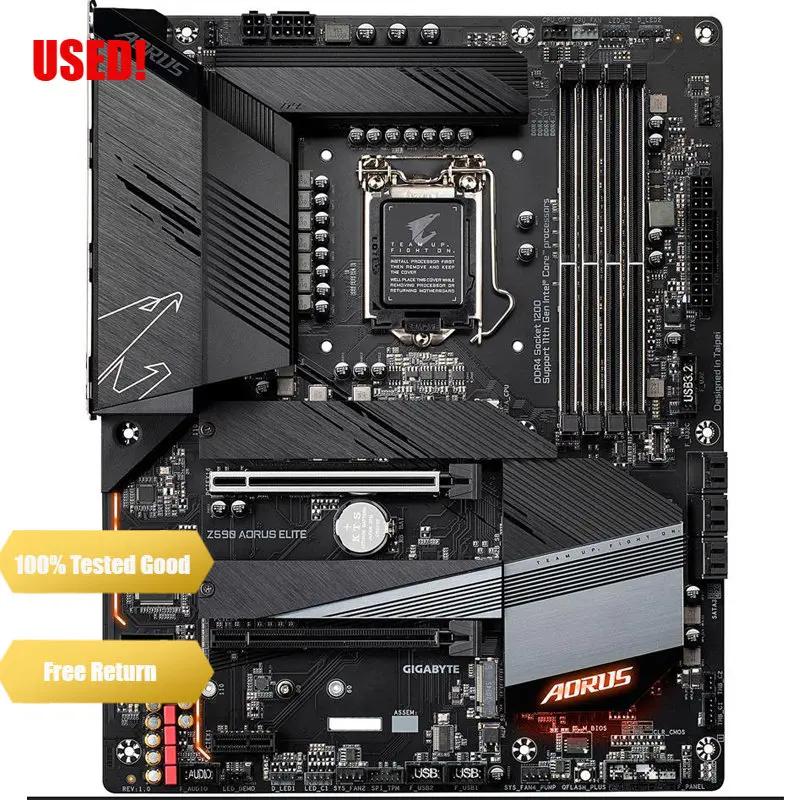 Gigabyte Z590 Aorus Elite Lga 1200 Con Scheda Madre Intel Z590 Atx Con Tripla M.2, Pcie 4.0, Usb 3.2 Gen2X2 Type-C