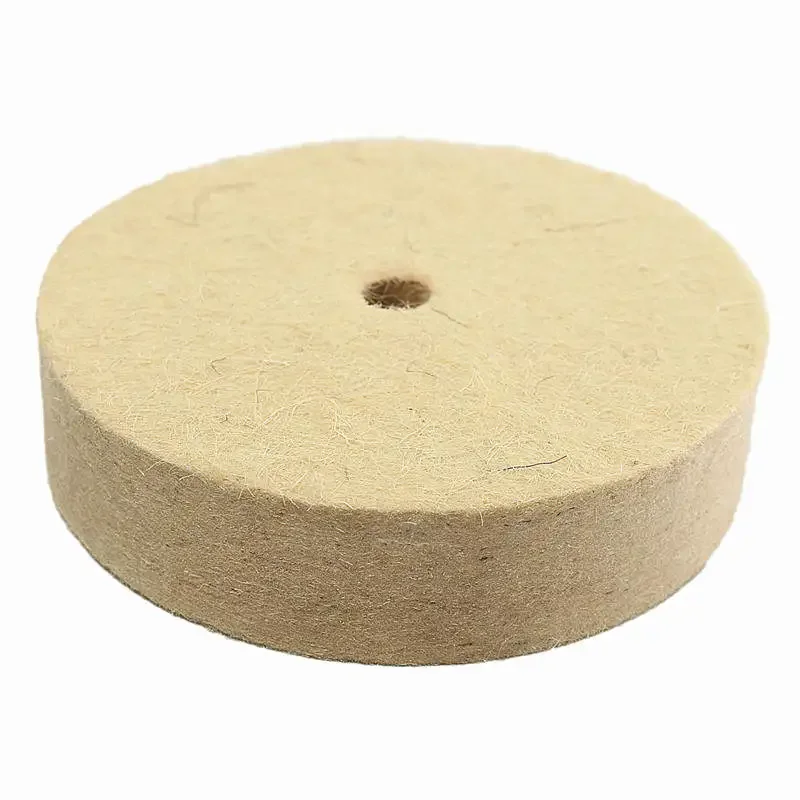 Duokon Polishing Buffing Wheel 1PC 100x25mm 4 Beige Polishing Buffing Grinding Round Wheel Wool Soft Felt Polisher Disc Pad I5386289813 S32259294938 - View #4