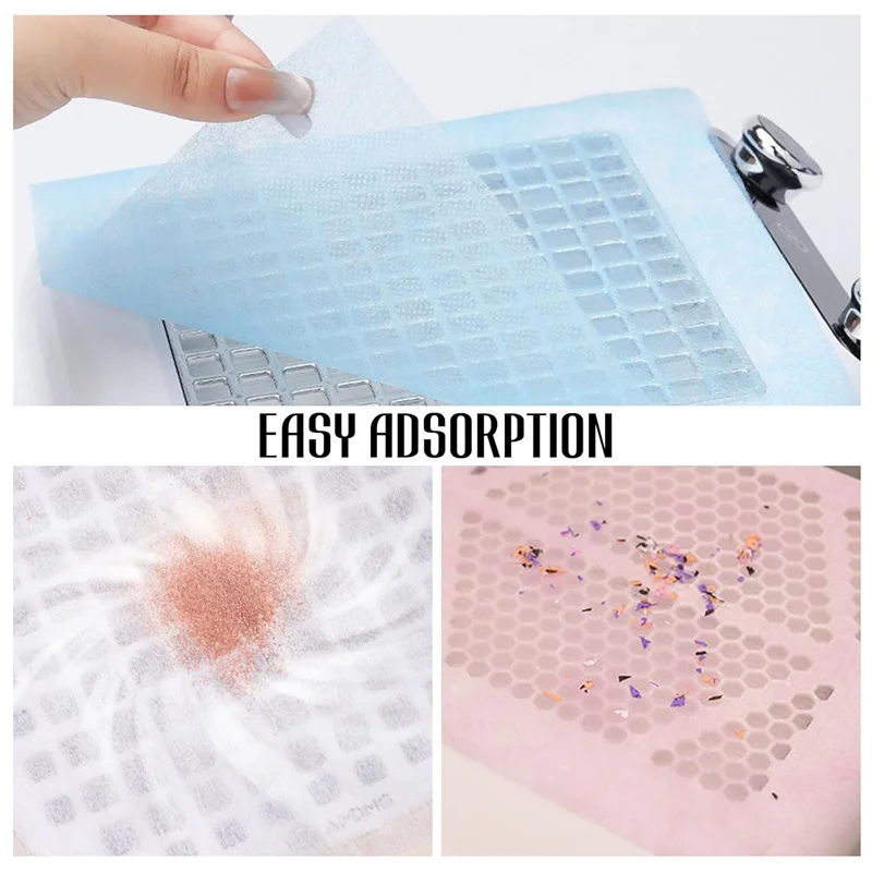 100pcs Disposable Nail Art Vacuum Dust Collector Non-Woven Filter Paper Pink/Blue/White Paper Manicure Machine Dust Filter nail dust filter paper nail dust collector