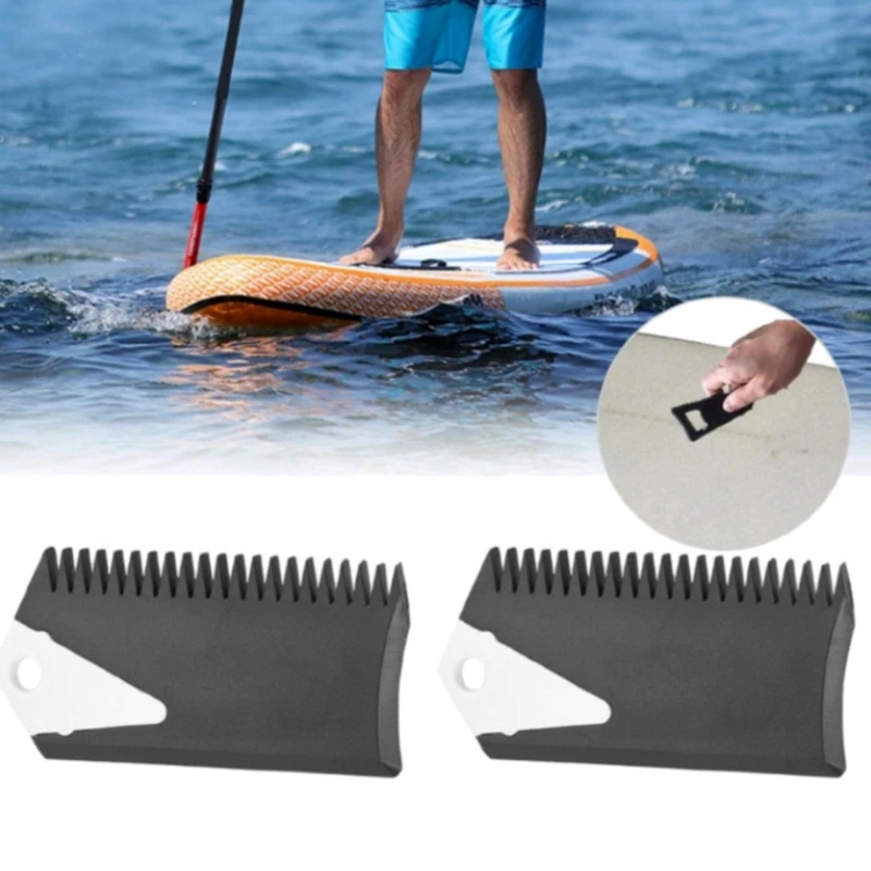Surfboard Wax Comb with Fins Key NonSlip Plastic Wax Scraping Comb Scraper Scraping Remover Maintenance Tool