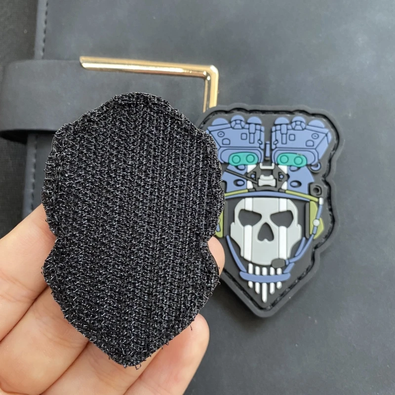 Call of Duty COD20 Night Warfare Ghost PVC Patch Hook and Loop Team 141 Backpack Tactical Stickers Morale Badge Armband
