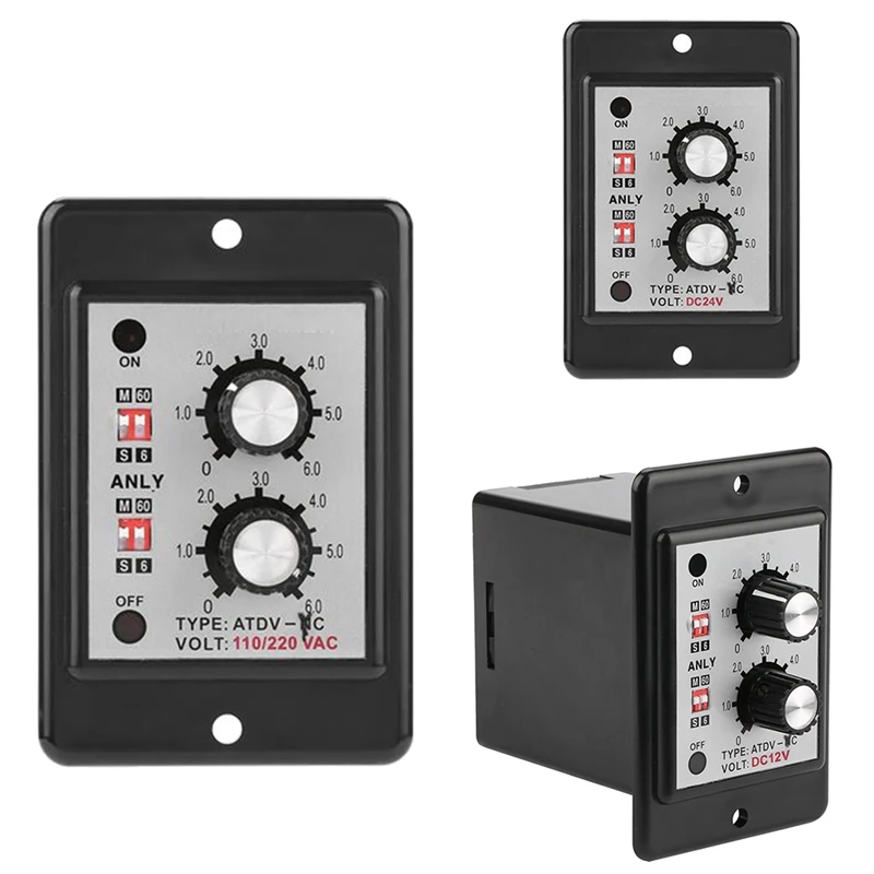 A16R-On Off Twin Timer Relay Knob Control Time Switch ATDV-YC 6S-60M Relay Board AC 110/220V Electrical Access