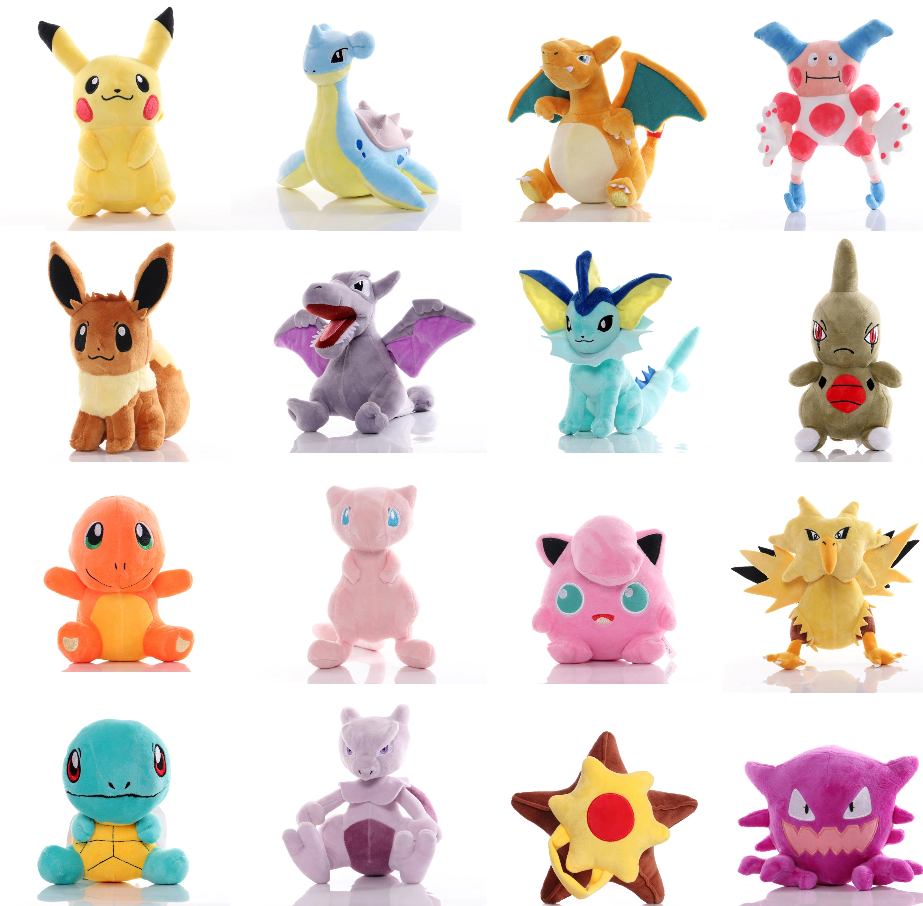 22 New Pikachu Stuffed Toy Bulbasaur Charmander Squirtle Pokemon Plush Doll Psyduck Eevee Snorlax Gengar Jigglypuff Kid Gift Stuffed Plush Animals Aliexpress