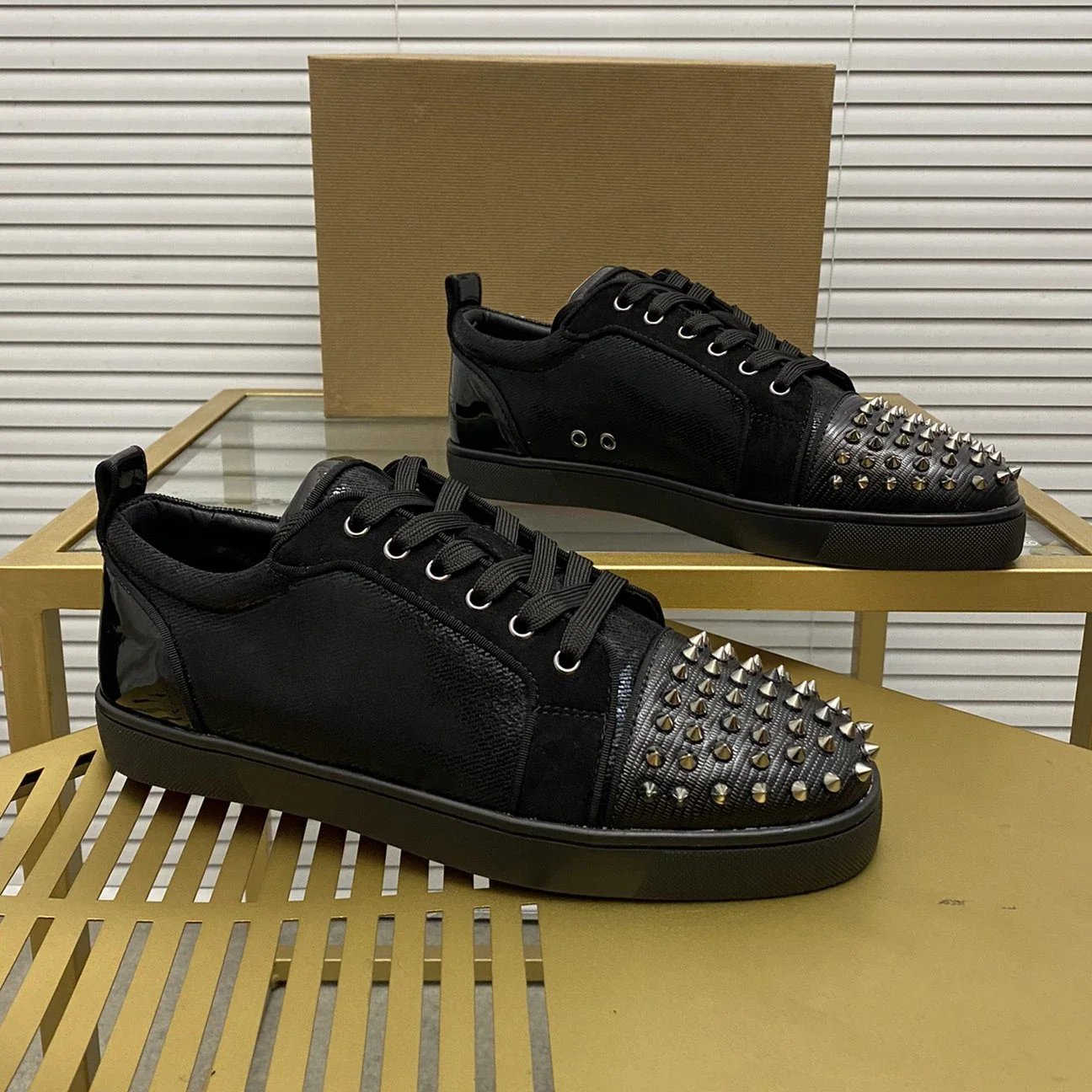 

LUXURYDITA Designer Men Casual Sneakers Real Leather Red sole Luxury Womens Tennis Shoes 35-48 Fashion Unisex loafers MD255
