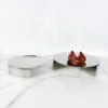 Nordic Creative Mirror Polished Folds Stainless Steel Glossy Metal Tray Model Room Disc Ornament 1