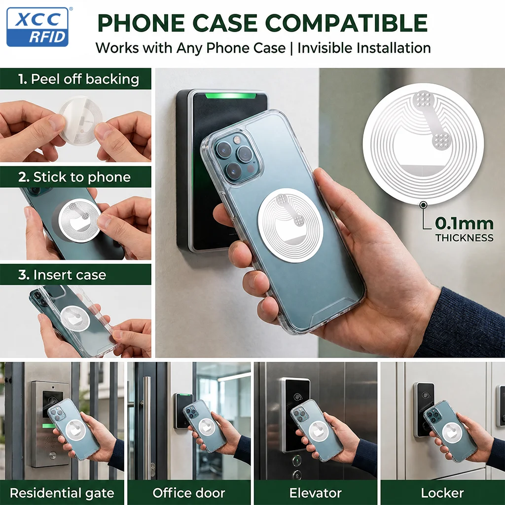 안티메탈 25mm CUID 재기록 가능 RFID 스티커 수정 가능 블록0 UID 1K 13.56MHz M1 NFC 태그 (액세스 및 엘리베이터 카드 복제용)