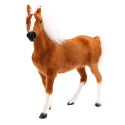 Elegant Horse Figurine Ornament - Charming Home Decoration Gift (Brown)