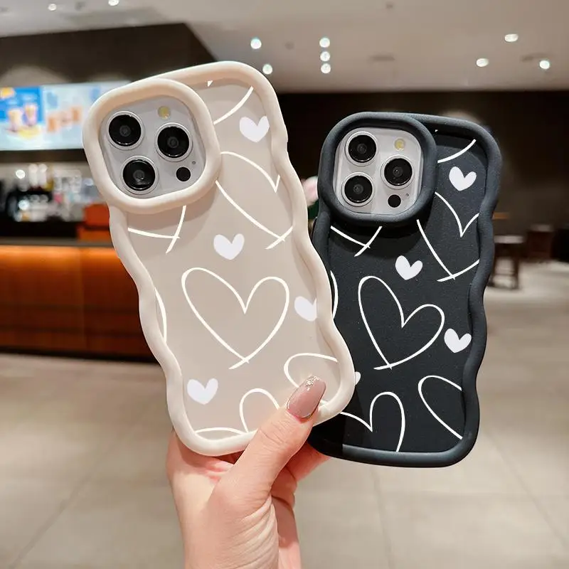 Love Heart Design Phone Case – Stylish and Durable Protection