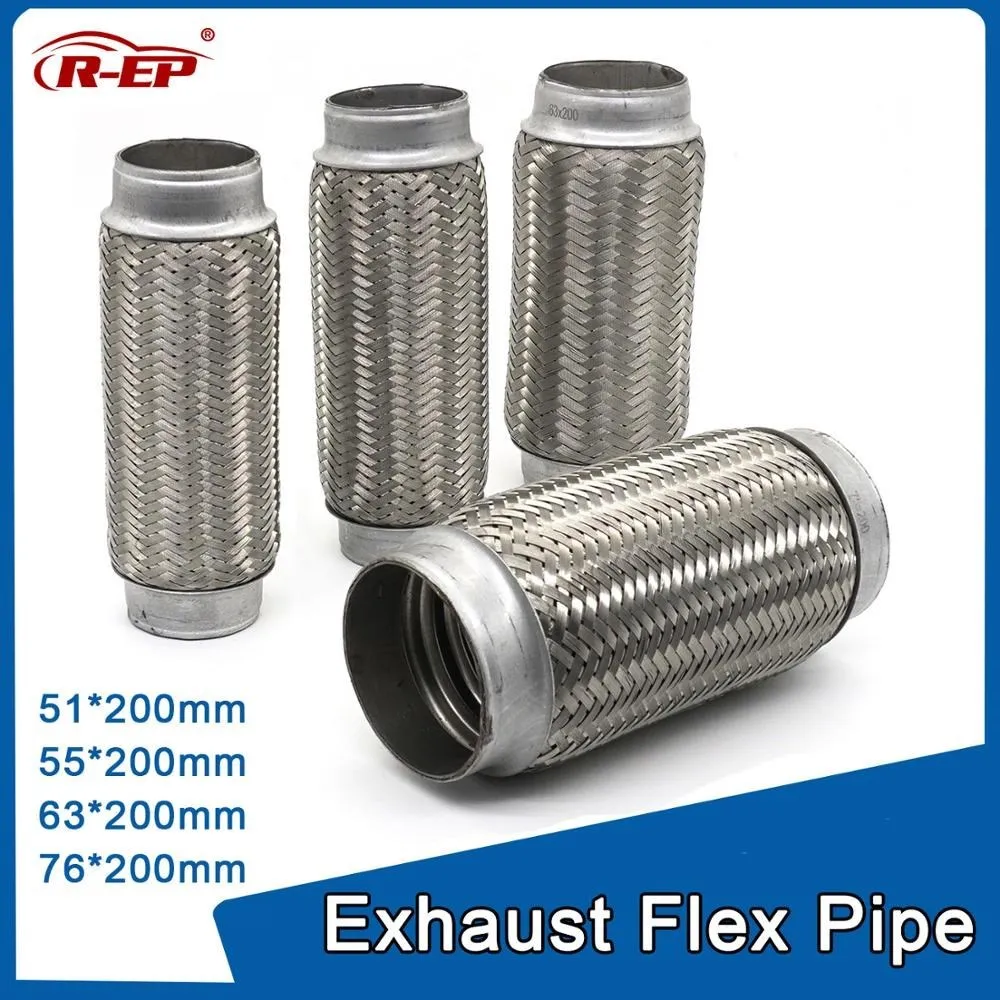 Exhaust Muffler Pipe Silencer Nozzle Stainless Steel 51/55/63/76mm LH200mm exhaust muffler tip,exhaust pipe muffler