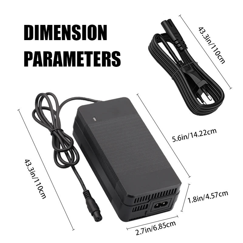 54.6V 4A Lithium Battery Charger – Fast Charging for 13S 48V Kugoo C1 G2 M4 Li-ion Battery Pack with Cooling Fan. 5