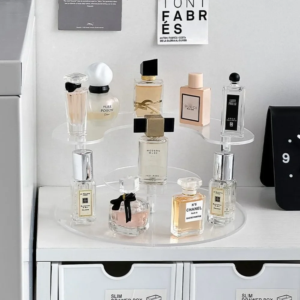 رف تخزين مستحضرات التجميل ثلاثي الطبقات، رف عينة م...