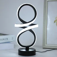 USB Creative spiral LED table lamp, adjustable in 3 colours 1