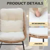 Chaise Lounge Chairs Set Outoodr Indoor Wicker Egg Chair with Ottoman, Patio Chair Recliner with Thicken Cushions, Egg Chair 3