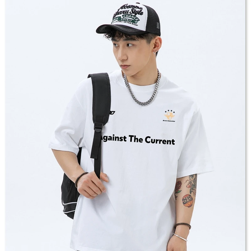 

Cool Feeling Breathable Quick Dry Sports T-Shirt Men Summer New American Casual Outdoor Couple Short Sleeve Body Shirt UPF50+