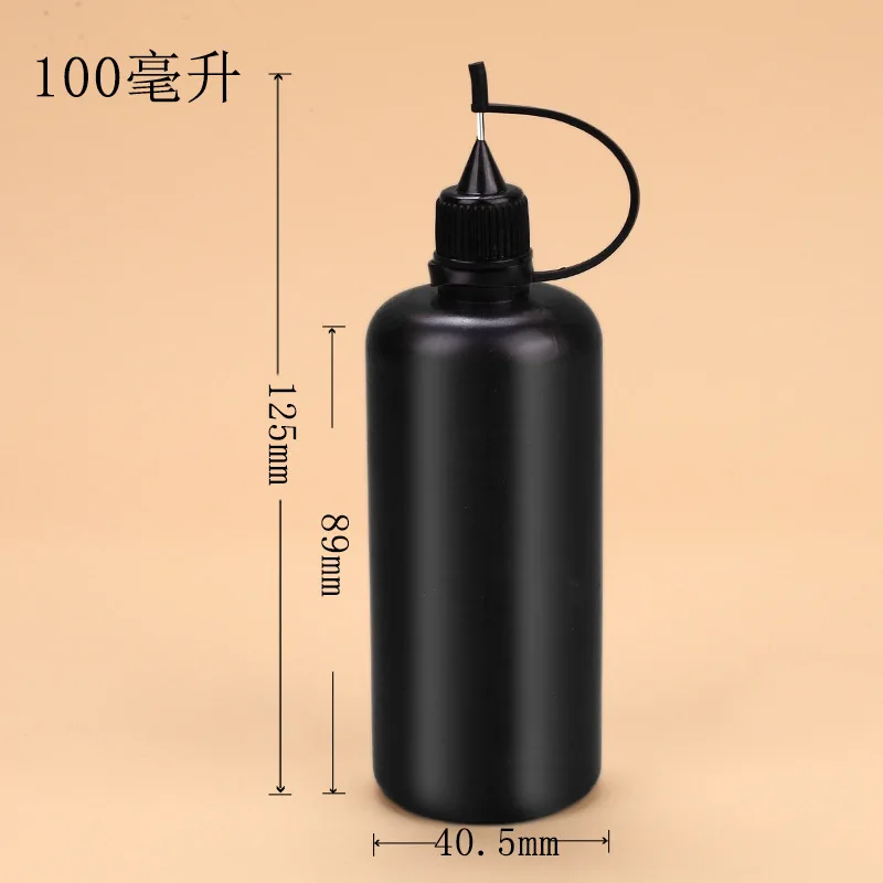 Glue Applicator 10/20/30/50/100ML Black Resuable Needle Tip Plastic Bottle for Paper Quilling DIY