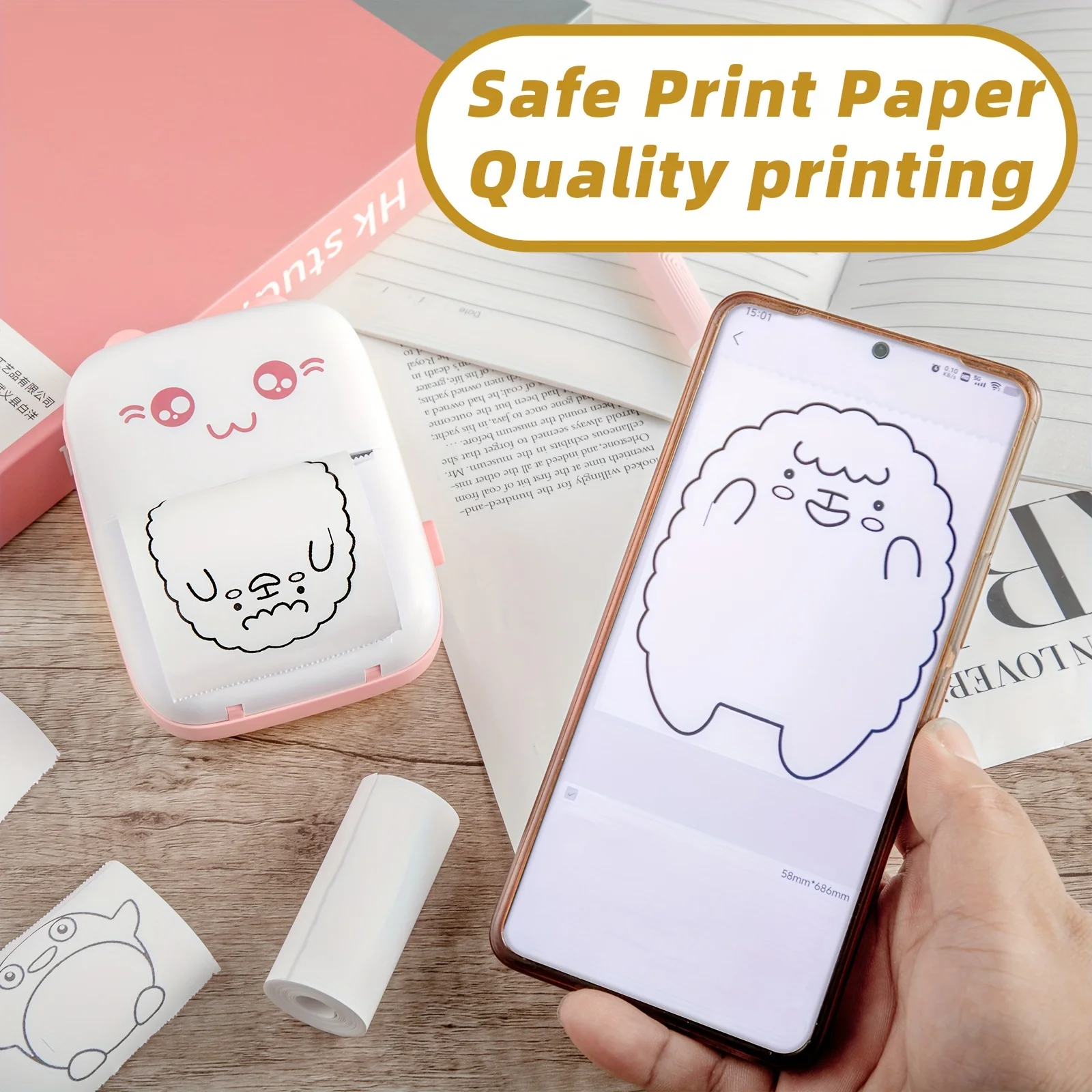 20 Rolls Thermal Printing Paper – 57×25mm, Compatible with Kids Cameras, Clear & Long-Lasting Print