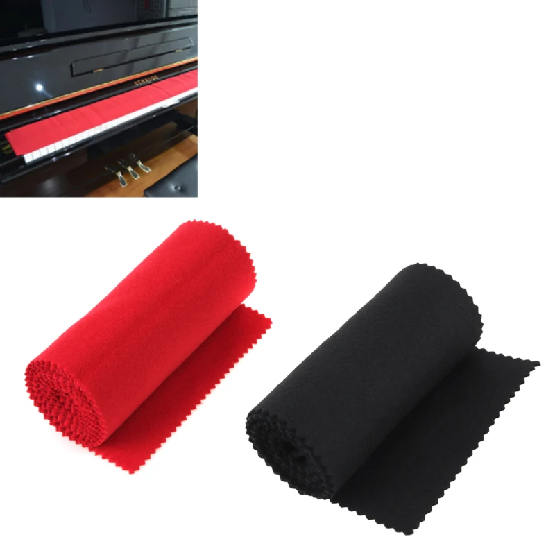 Woolen Piano Keyboard Dust Covers Soft Piano Keyboard Cloth Protective Dirt-Proof Cover Fit 76/88 Keys Pianos Piano Accessories