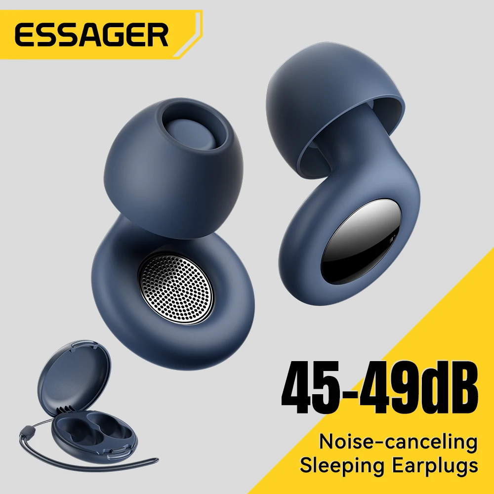 Essager Silicone Ear plugs Sleep Noise Reusable EarPlug Storage Case Soft Anti noise Earplug for Sleep Concerts Travel Work
