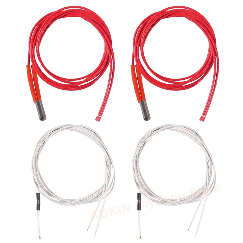 

12V /24V 40W Cartridge Heater 620 Ceramic with NTC 100K 3950 Thermistor for 3D Printer Creality Ender 3, CR-10 Series, Prusa i3