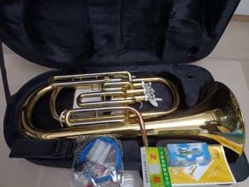 Original 210 Brass gold-plated baritono B-flat tenor professional-grade tone three-key euphonium instrument trumpet horn