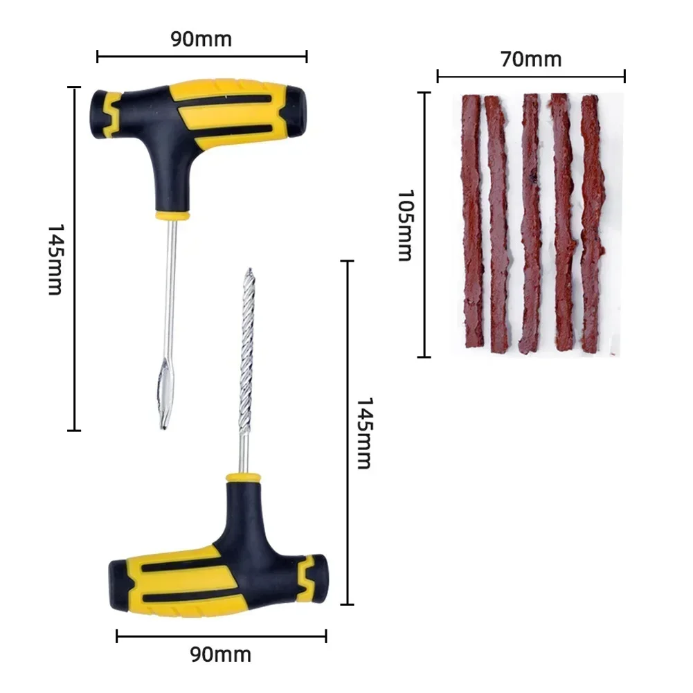 1Set Car Tire Repair Tools Kit Tyre Puncture Repairing Tool with Repair Rubber Strips Motorcycle Bike Tire Quick Repairing Kit tire repair kit