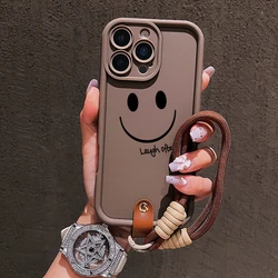 Cheerful Smile Face Lanyard Phone Case with Strap - Galaxy Note20 Ultra (KE - T2667 - PJ22)