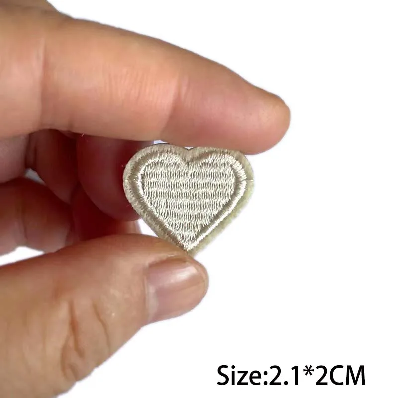 Description Picture 5 of item5PCS,23PCS/Cute Mni Love Heart Fabric Applique Stick On Patches,Self Adhesive Embroidery Repair Patch For Clothes,Down Jacket
