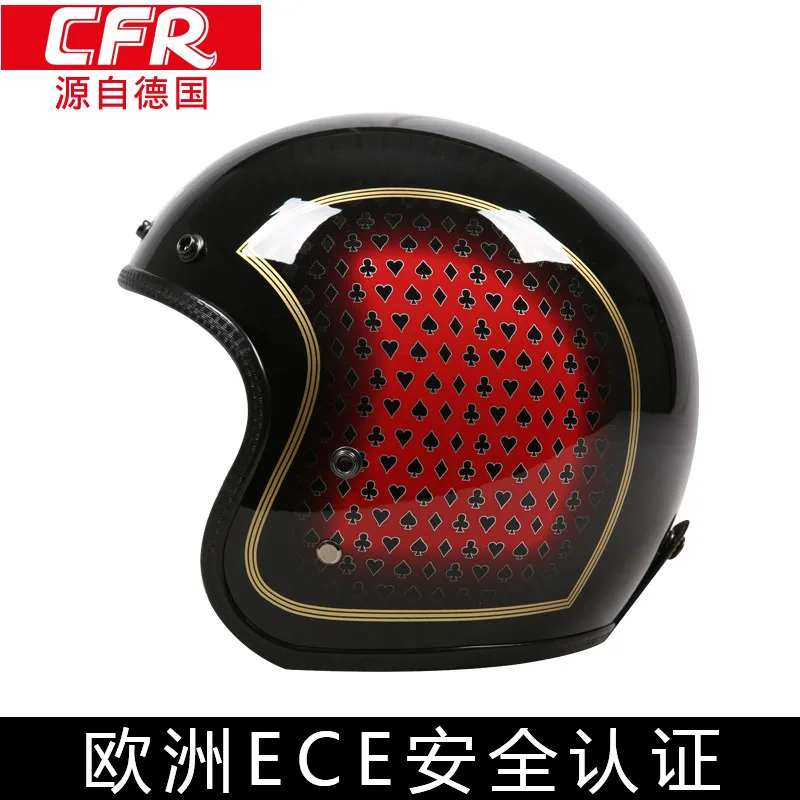 Genuine Retro Vintage Off Road Casco Capacetes Open Face Moto Casco Scooter Elettrico Casco Moto 3/4 Jet Casque Dot Ece