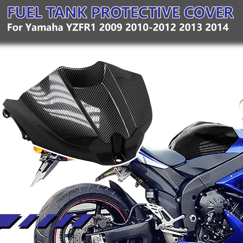 

Motorcycle ABS Carbon Fiber Oil Fuel Gas Tank Front Cover Guard Protect for Yamaha YZF R1 YZFR1 2009 2010-2012 2013 2014 YZF-R1