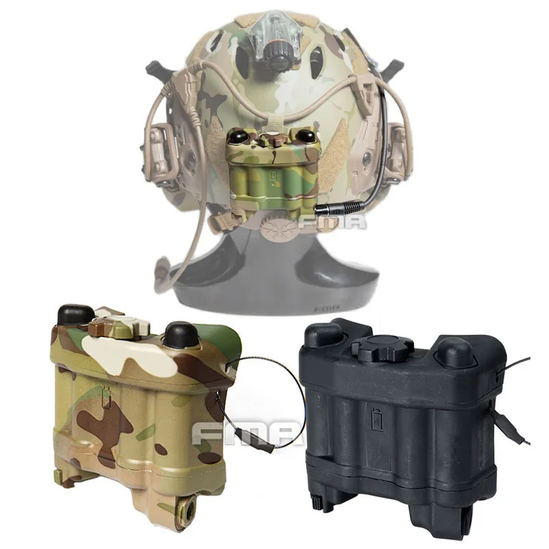 Nuovo Fma Tactical Dummy An/Pvs-31 Custodia Per Batteria Casco Nvg Box Modello Nessuna Funzione Tb1280-Mc/Bk