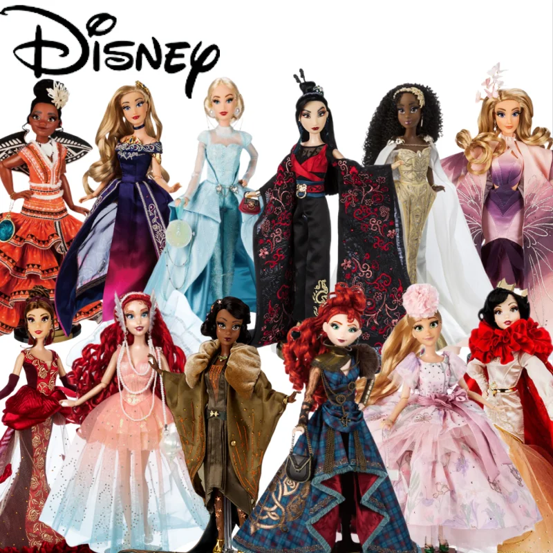 Disney Fairy Tale Princess Series Ariel Tiana Mulan Collection Doll Doll Handmade Desktop Decoration Girl'S Birthday Trend Gift