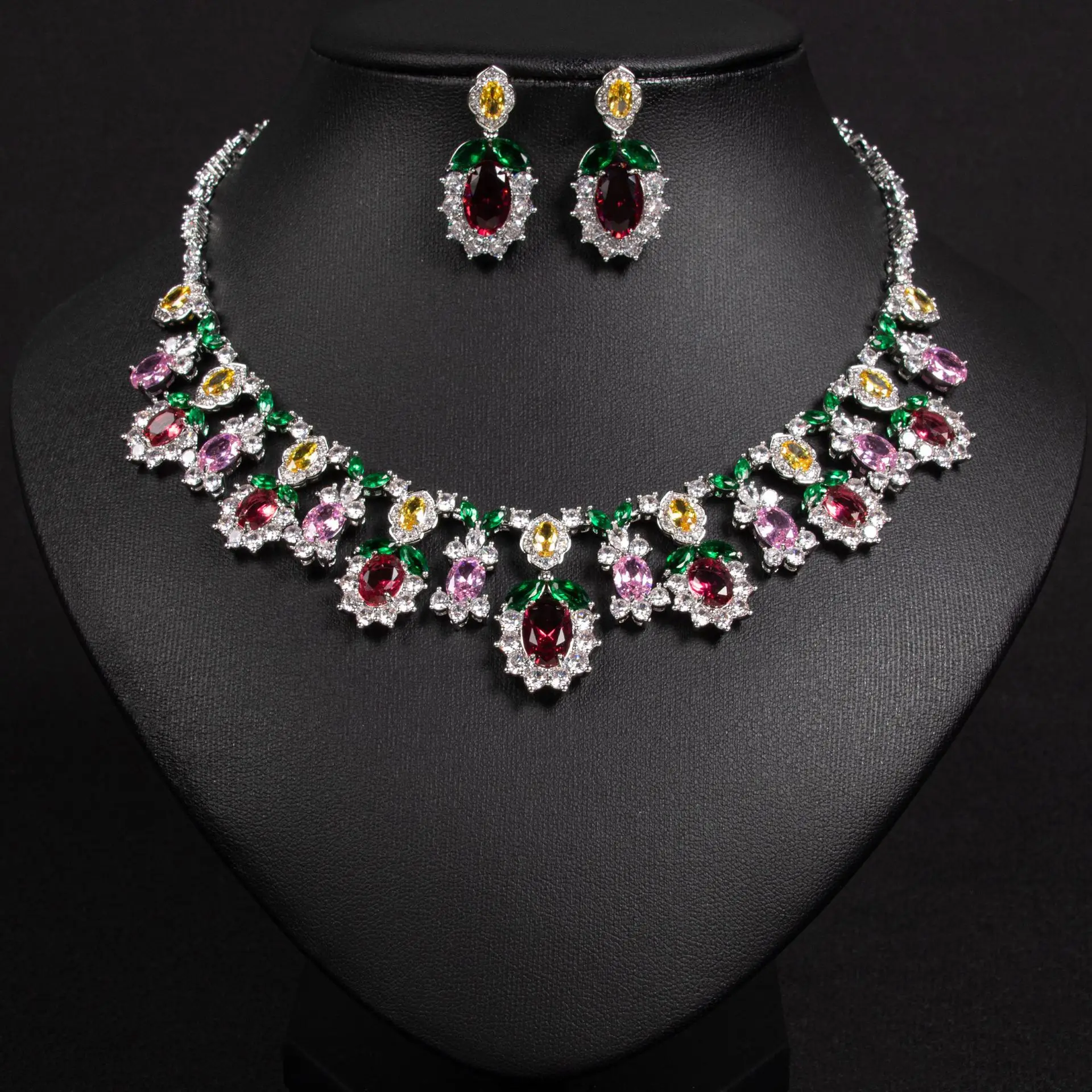 Art Silk Zirconium Alloy Rose Stud Earrings For Women Elegant Gift For Everyday Wear