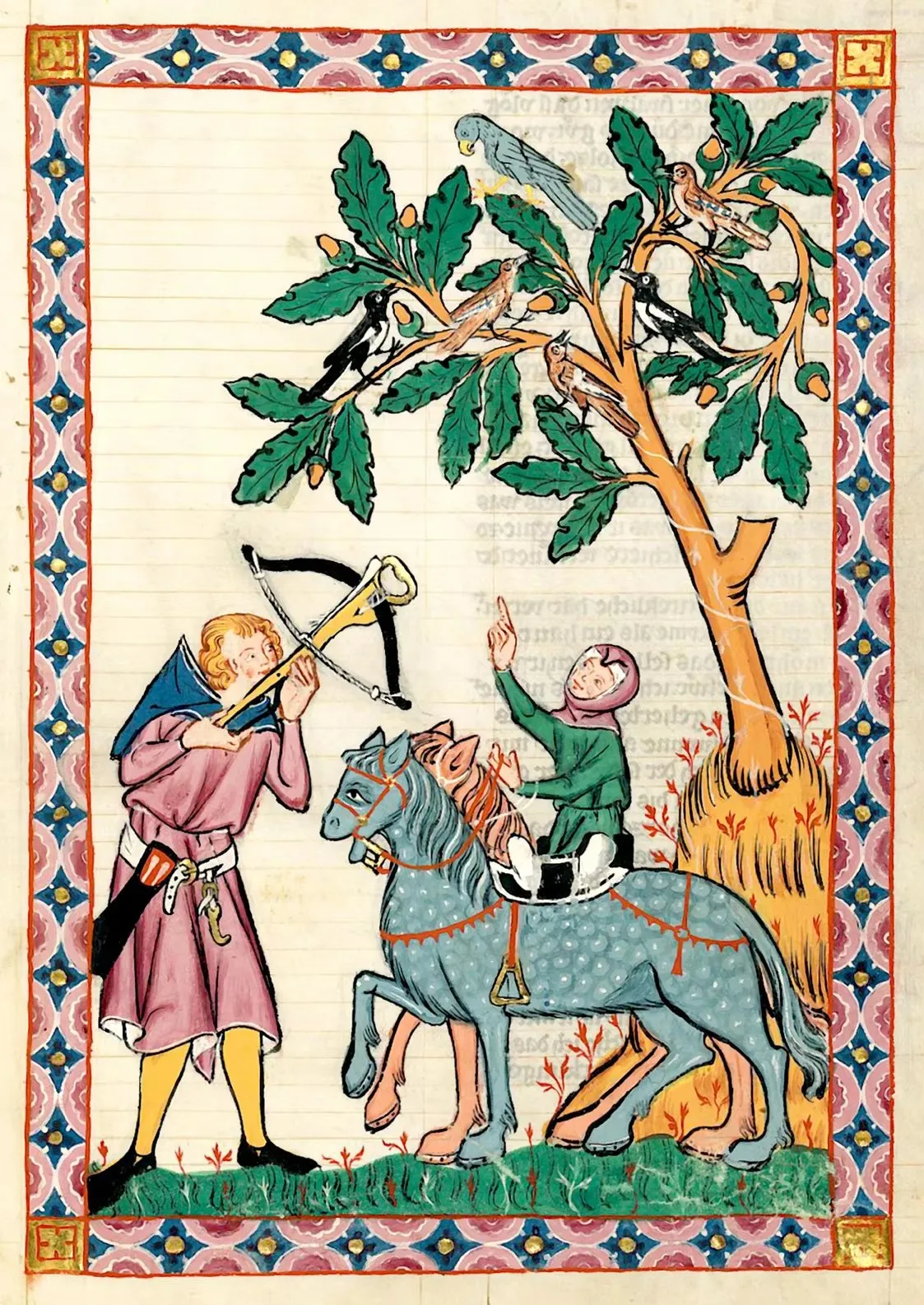 Vintage Medieval Lovers on Horse Canvas Art Print - Retro European Wall Décor