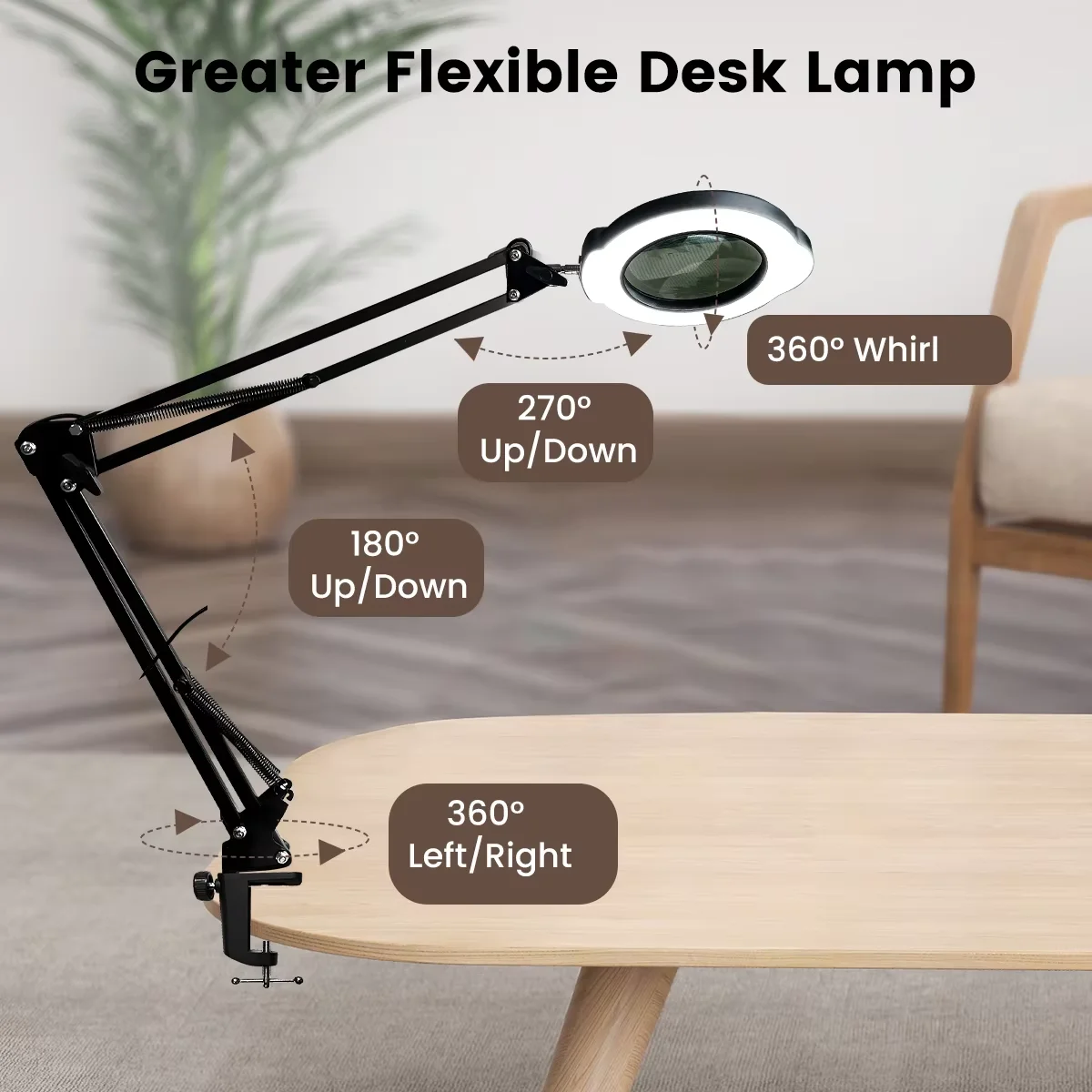 Lupa Cuadrada De 10 Veces Con Luz Y Soporte, Lupa De Cristal | Meses