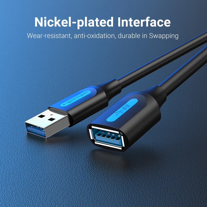 USB Extension Cable 3.0 Male to Female USB Cable Extender Data Cord for Laptop PC Smart TV PS4 Xbox One SSD