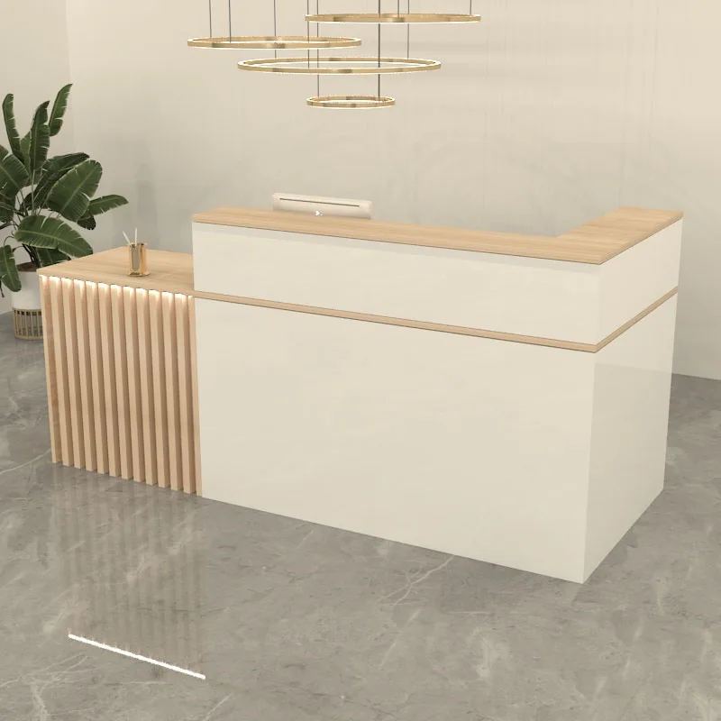 Commercial Bar Reception Desk Hair Wooden Lecture Cash Display Reception Desk Register Mostrador Oficina Commercial Furniture